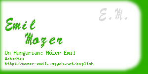 emil mozer business card